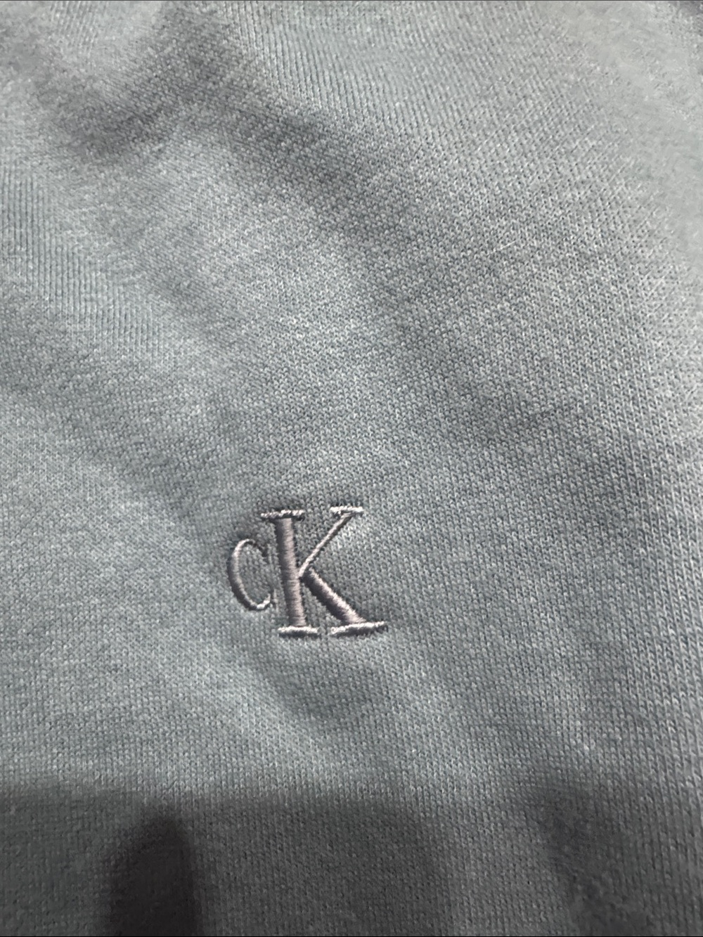 Calvin Klein Men's Sleeveless Hooded Pullover in Teal Blue - Picture 3 of 5